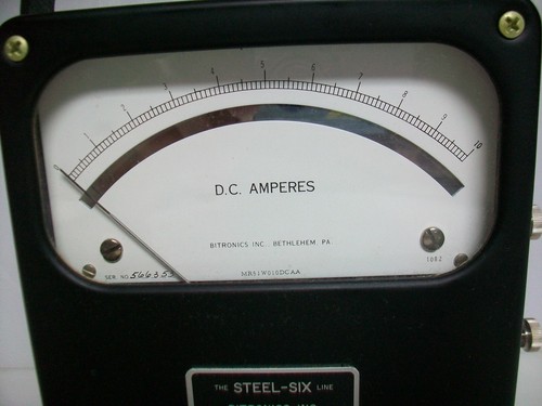 BITRONICS STEEL SIX 0-10 AMPS Dc. LAB METER - Picture 2 of 5