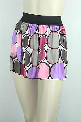 SALE Poly Span Elastic Waist Aline Skater Mini Skirt Juniors LARGE S20122