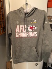 Nike Super Bowl LIV NFL KC Chiefs Men's MED. DRI FIT Hoodie AFC Champions