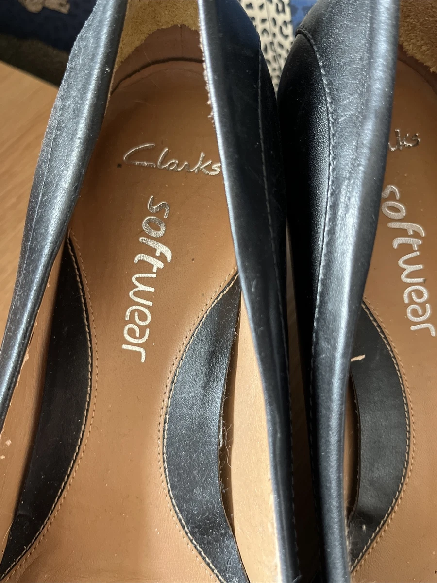 Clarks softwear heels discount
