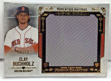 Clay Buchholz 2015 Topps Museum Collection Gold Jumbo GU Jersey #'d 6/10 Red Sox