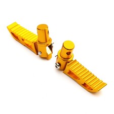 Gold Alloy Folding Foot Pegs Footrests Mini Moto Dirtbike Pitbike Minimoto MX