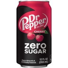 Dr Pepper Zero Sugar Cherry Soda Pop, 12 fl oz, 12 Pack Cans