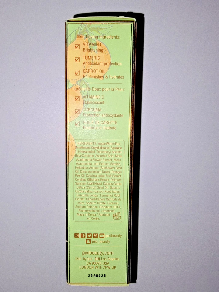 Pixi +Vitamin C Priming Oil 30ml | Brightening Tri-Phase Beauty Serum NEW in Box - Image 3 of 3