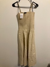 ✨Forever 21 / Women's Woven Adjustable Straps Dress / Taupe / Size Small / NEW
