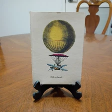 Old picture Jean-Pierre Blanchard  French Balloon Inventer byLouis Watteau 4x5.5