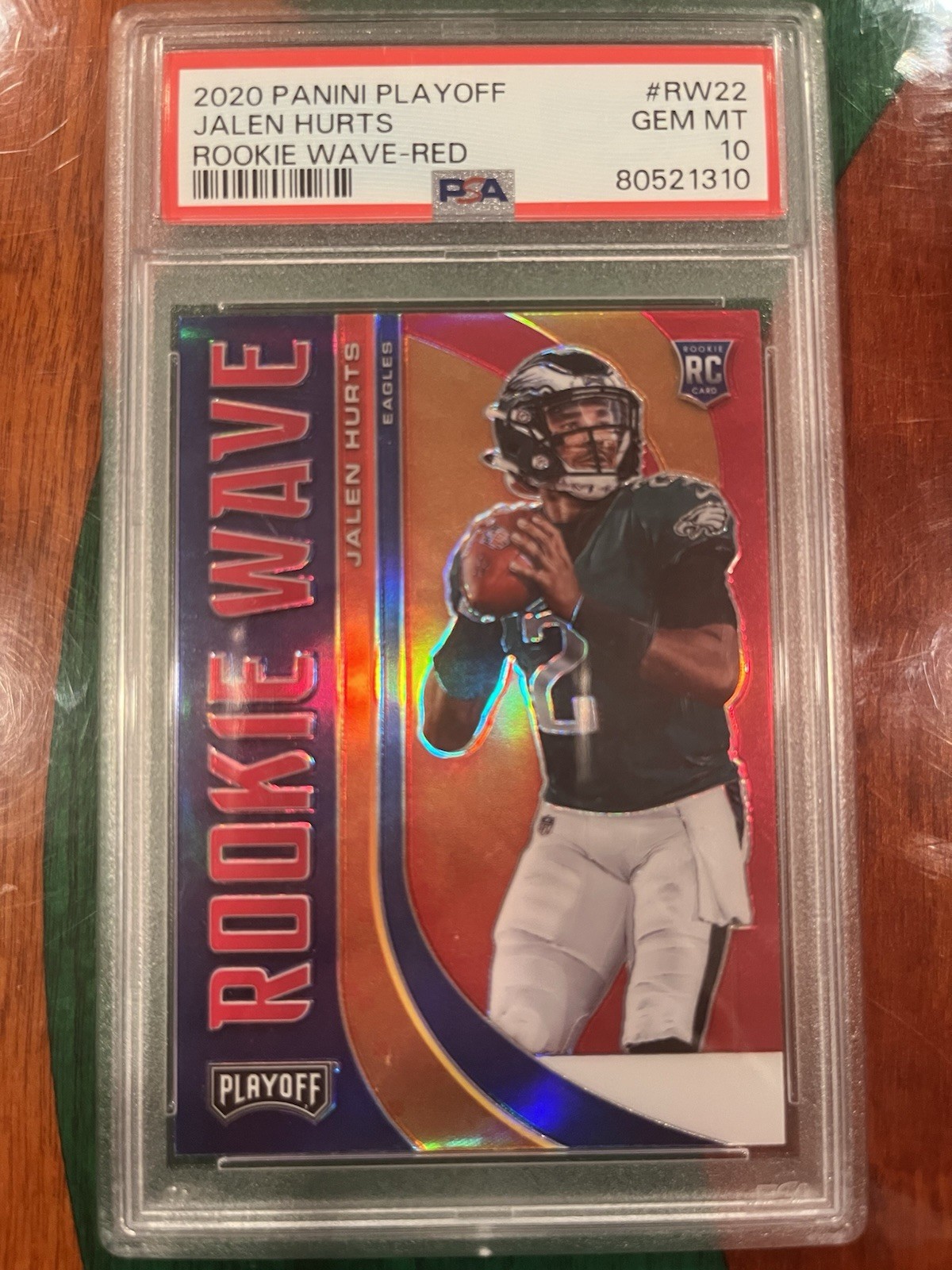Jalen Hurts Panini Playoff Rookie Wave #RW22 Red