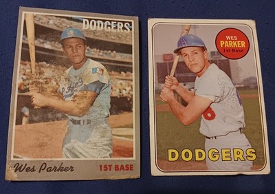 (2) 1969 & 1970 Topps Wes Parker #493 #5 Dodgers