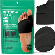 Metatarsal Pads Gel Ball of Foot Cushions Pain Relief Forefoot Support 2 Pairs