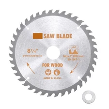 8-1/4-" Metal Cutting Circular Saw Blade 40T 1-" Arbor with Washer Adapter