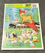Vintage Golden Bambi Frame-Tray Puzzle Less Than 15 Pieces Ages 3-7 1982