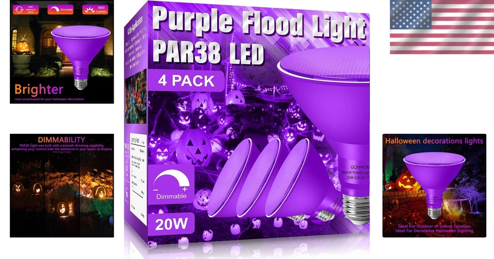 Dimmable LED Flood Light Bulbs, 20W - 4 Pack - Image 2 of 4