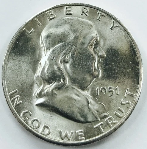 *1951 S FRANKLIN HALF DOLLAR* *GEM BU+* NR #P2475