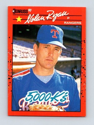 1990 Donruss #665 Nolan Ryan 5000K front King of Kings on back Texas Rangers