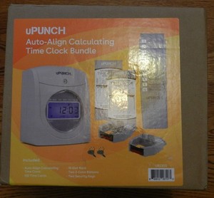 UPUNCH AUTO-ALIGN CALCULATING TIME CLOCK BUNDLE UB2300, New Open Box