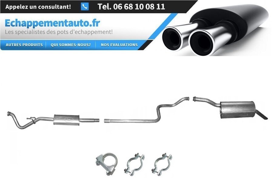 Échappement complet Peugeot Partner II 1.6 Tepee silencieux 1717KV