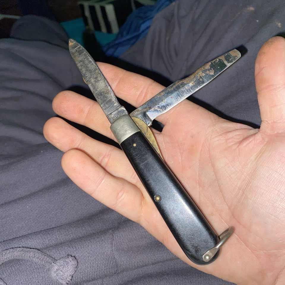 Cuchillo CAMILLUS Hecho en EE. UU. Años 60-70 Electricistas Hoja Destornillador De Colección Foto 2 de 2