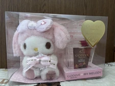 Sanrio My Melody GODIVA Plush Toy Pink 2015 Vintage