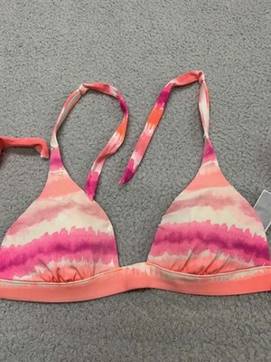 Victoria Secret Swim Triangle Womens Size Medium Beach Swimwear Tie Dye