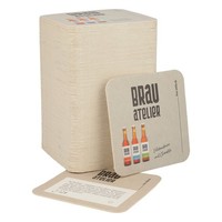 100X Brauatelier Bier Bierdeckel Untersetzer Glasuntersetzer 9,5X9,5Cm