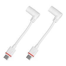 2pcs Barrel Plug to USB-C Power Adapter for Ring Solar Panel  USB-C