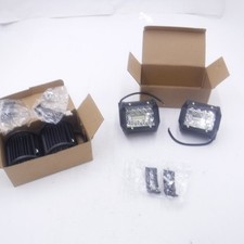 4 Pack 4 Led Work Light Bar Pods Flood Spot Combo Driving Light Kit Atv Offroad