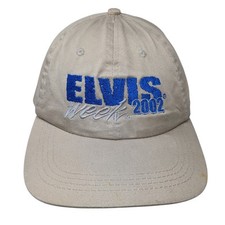 Elvis Week 2002 Slideback Baseball Cap Brown One Size Cotton Jhats Vintage