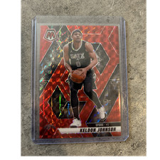 Panini Mosaic 2024-25 Red Mosaic Prizm Keldon Johnson San Antonio Spurs #9