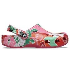 Crocs Classic Woodcut Floral Women's Clog Dragon Fruit Flower Print Size 6 New