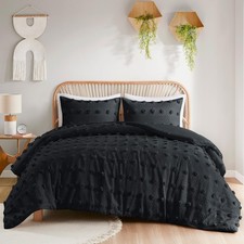 Intelligent Design Lucy Twin Duvet Cover Set, Black, 2 Piece