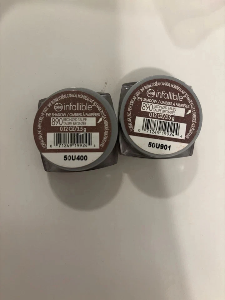 (2) L'Oreal Paris Infallible 24 Hour Waterproof Eye Shadow, Bronzed Taupe - Image 3 of 3