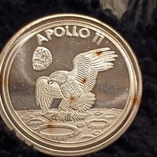 50th Anniv Apollo 11 NASA 1969-2019 Lunar Module Eagle 1 oz Silver Round Coin