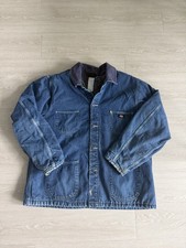Vintage Dickies Denim Chore Barn Jacket Mens Large Blanket Lined USA Work Wear D