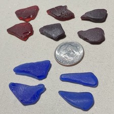 SEA GLASS LOT OF 5 SETS GENUINE HANDPICKED GOOD WIRE EARRINGS FROM PUERTO RICO