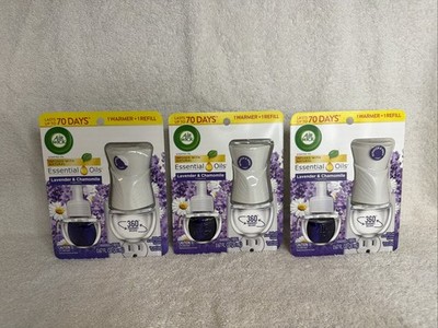 Air Wick 360 Starter Kits Lavender & Chamomile Essential Oil Refills Lot of 3