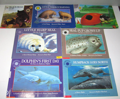 Lot of 7 Smithsonian Institution picture books TPB Bear Cub Seal Pup Dolphin...