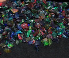 50 PCS Lot Natural Black Ethiopian Polished Opal Rough Uncut Raw Loose Gemstones