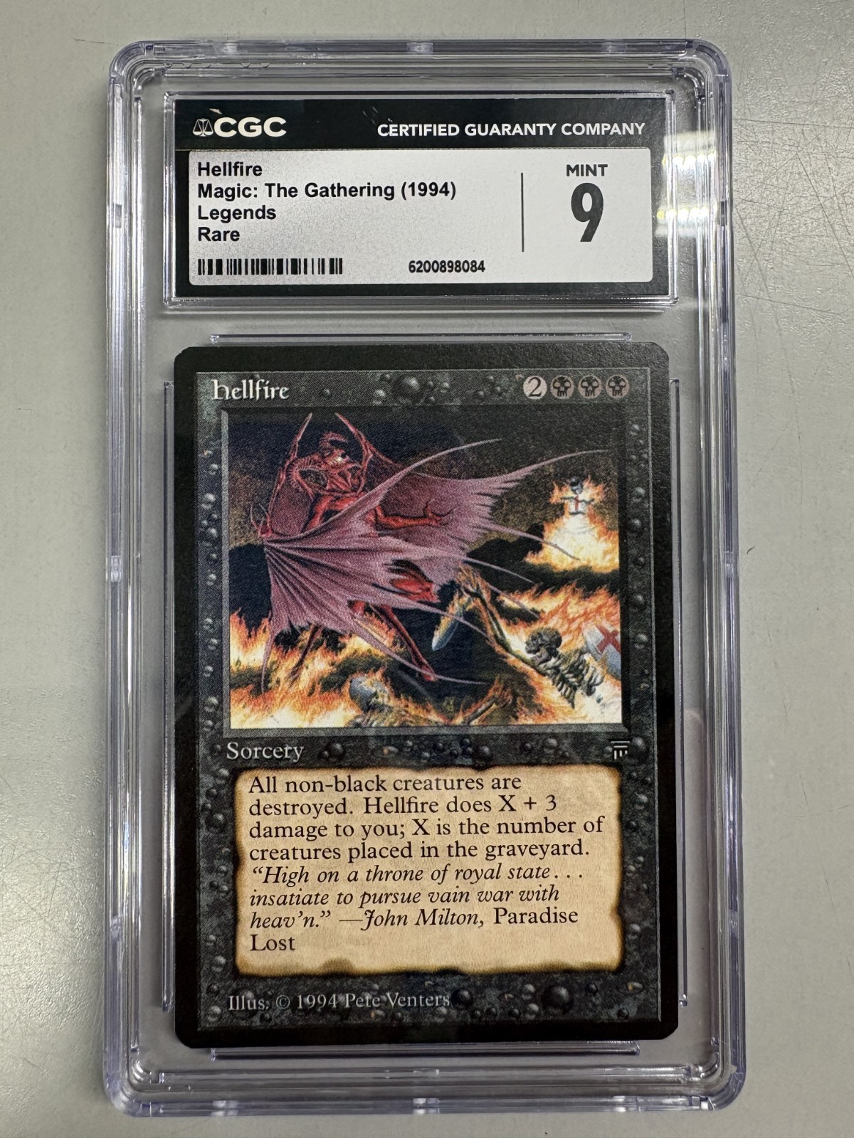 MTG Hellfire Legends CGC 9 Mint Rare Magic: The Gathering