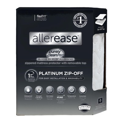 AllerEase Platinum Zip-Off Top Mattress Protector, Twin