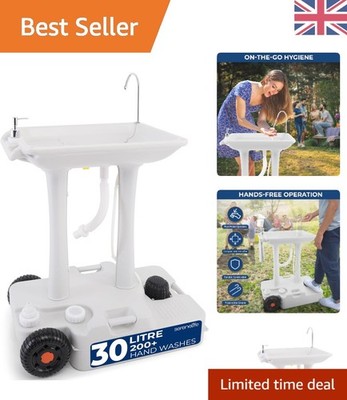 Tragbare Campingspüle mit 30L Wassertank & Fußpumpe - Outdoor Hygienelösung