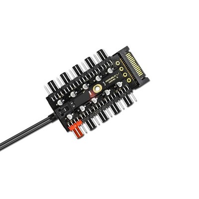 Fan Controller pc Chassis Fan Hub CPU Cooling Fan hub pc 10 Port 12 V SATA to...