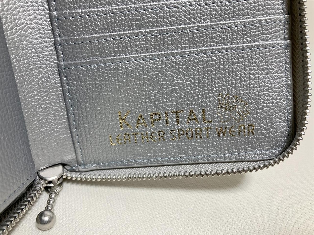 Kapital THUMBS UP BONE HAND ZIP leather wallet brand new