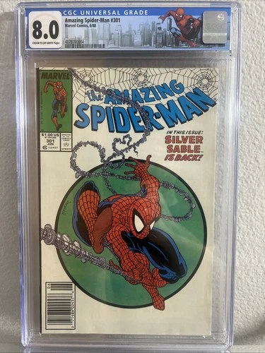 Amazing Spider-Man 301 Newsstand CGC 8.0 Custom Label