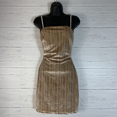 white christmas dresses Women's Once in A While Tan Faux Suede Mini Dress | Size: M