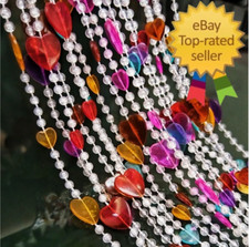 Beaded Curtain Doorways Acrylic Hanging Heart shape Door Beads String Curtains T