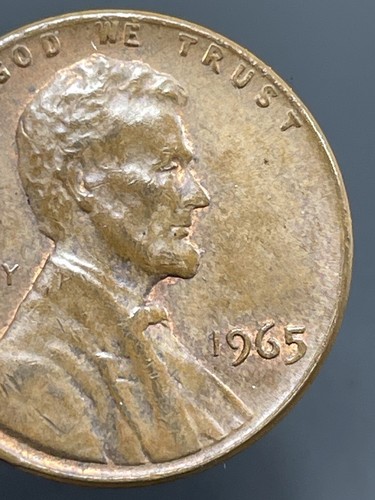 1965 Penny One Cent No Mint Mark “L” Touching Rim Coin USA Collector Vintage - Picture 6 of 24