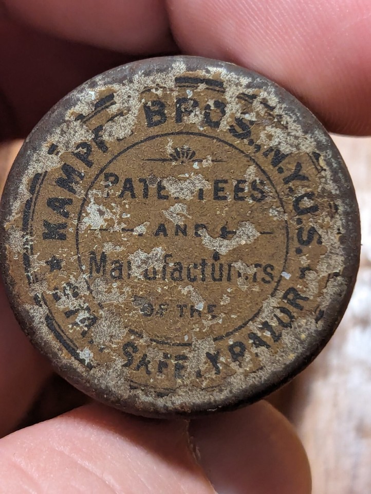 Very Rare 1880 Kampfe Bros HR-1A Safety Razor With Blade, Tin ...