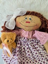 Primitive Annie doll, 14-in., Handmade, collectible, by  Dumplinragamuffin