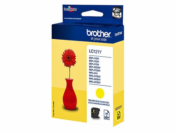 Brother LC121Y Tintenpatrone Gelb Mfc J870DW, 300 Seiten Original, LC121 !-image