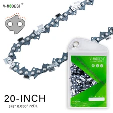 SEMI Chisel Chainsaw Chain 20 Inch .050" 3/8" 72DL For STIHL/HUSQVARNA/JONSERED